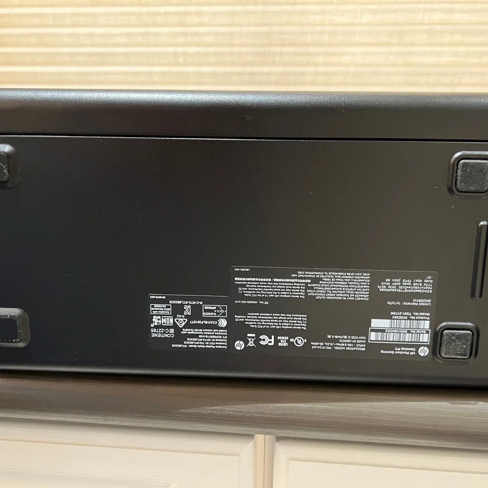 HP Pavilion Black Gaming Desktop Computer TG01-2170m PC 3060 256GB SSD 8GB RAM